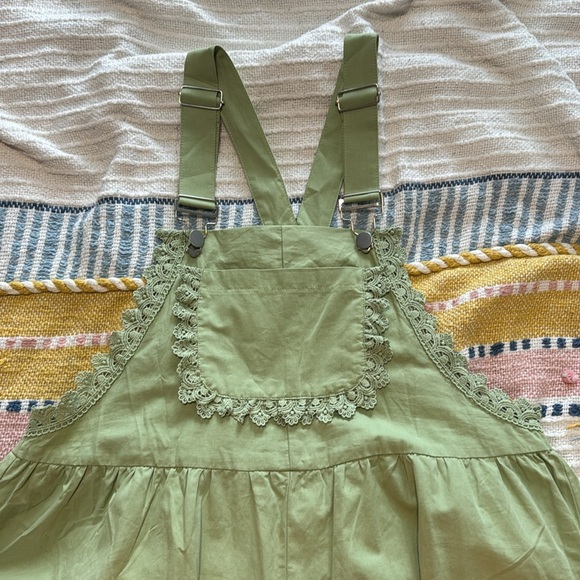 On A Whim Lace Detail Overalls - Picture 8 of 10